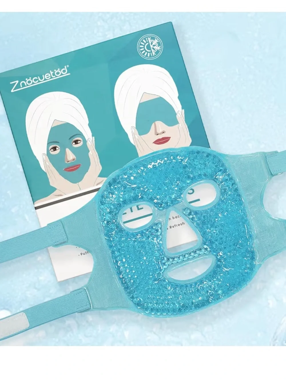Znocuetod Ice Mask Gel Beads Hot & Cold Compress for Face